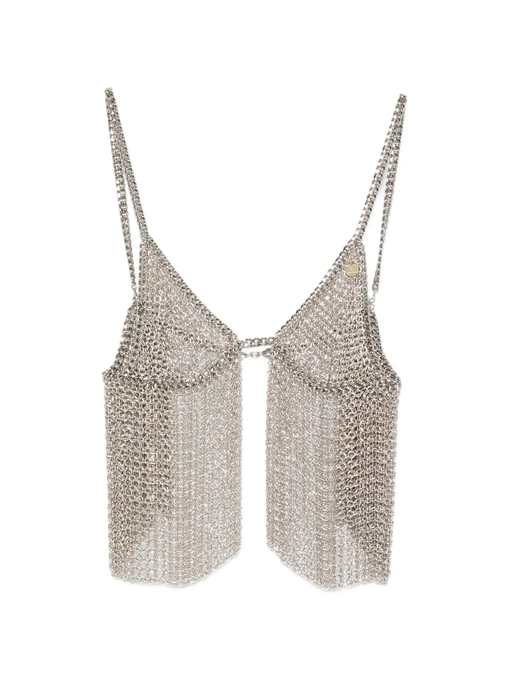 Silvia Gnecchi Gilda V-neck top - Argento