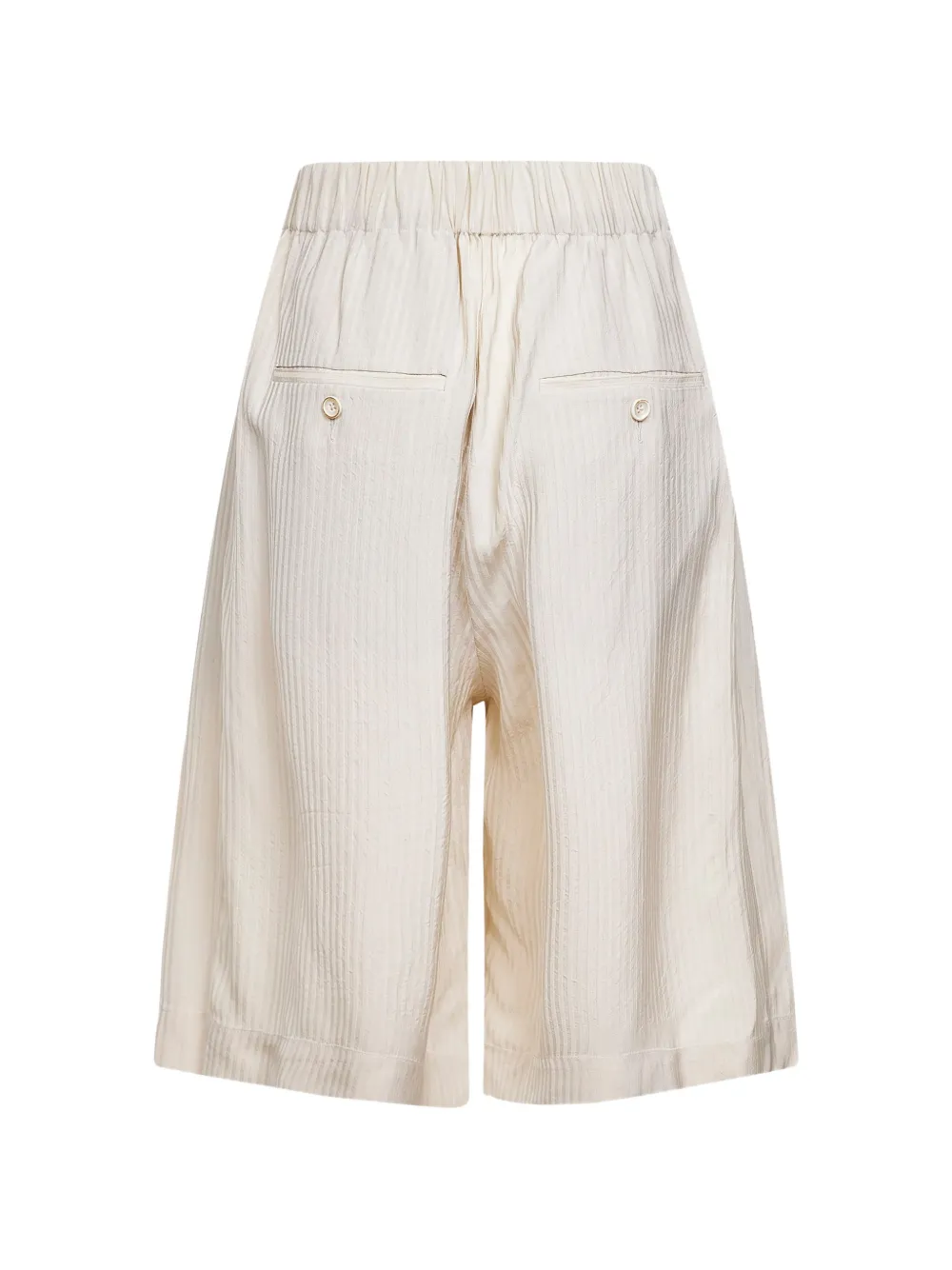 Uma Wang Geplooide shorts met elastische taille Beige
