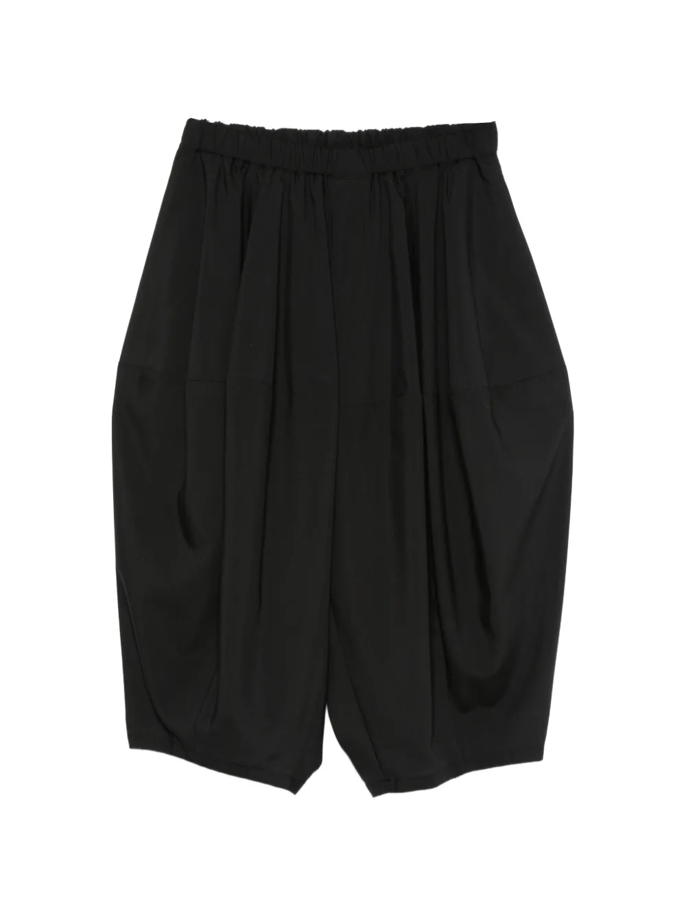 Black Comme Des Garçons elasticated-waistband drop-crotch trousers - Nero