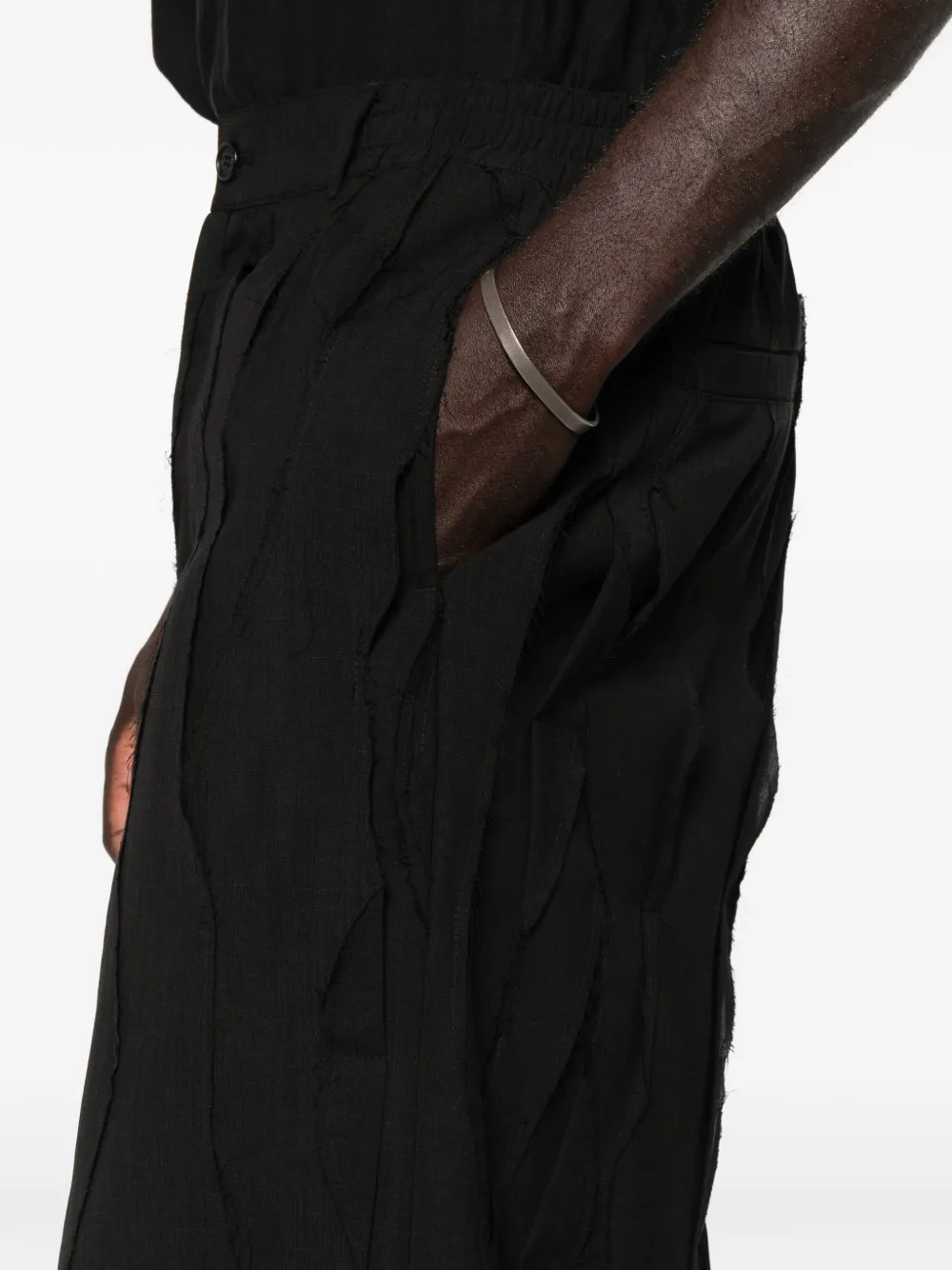SONGZIO Fragment broek met franje Zwart