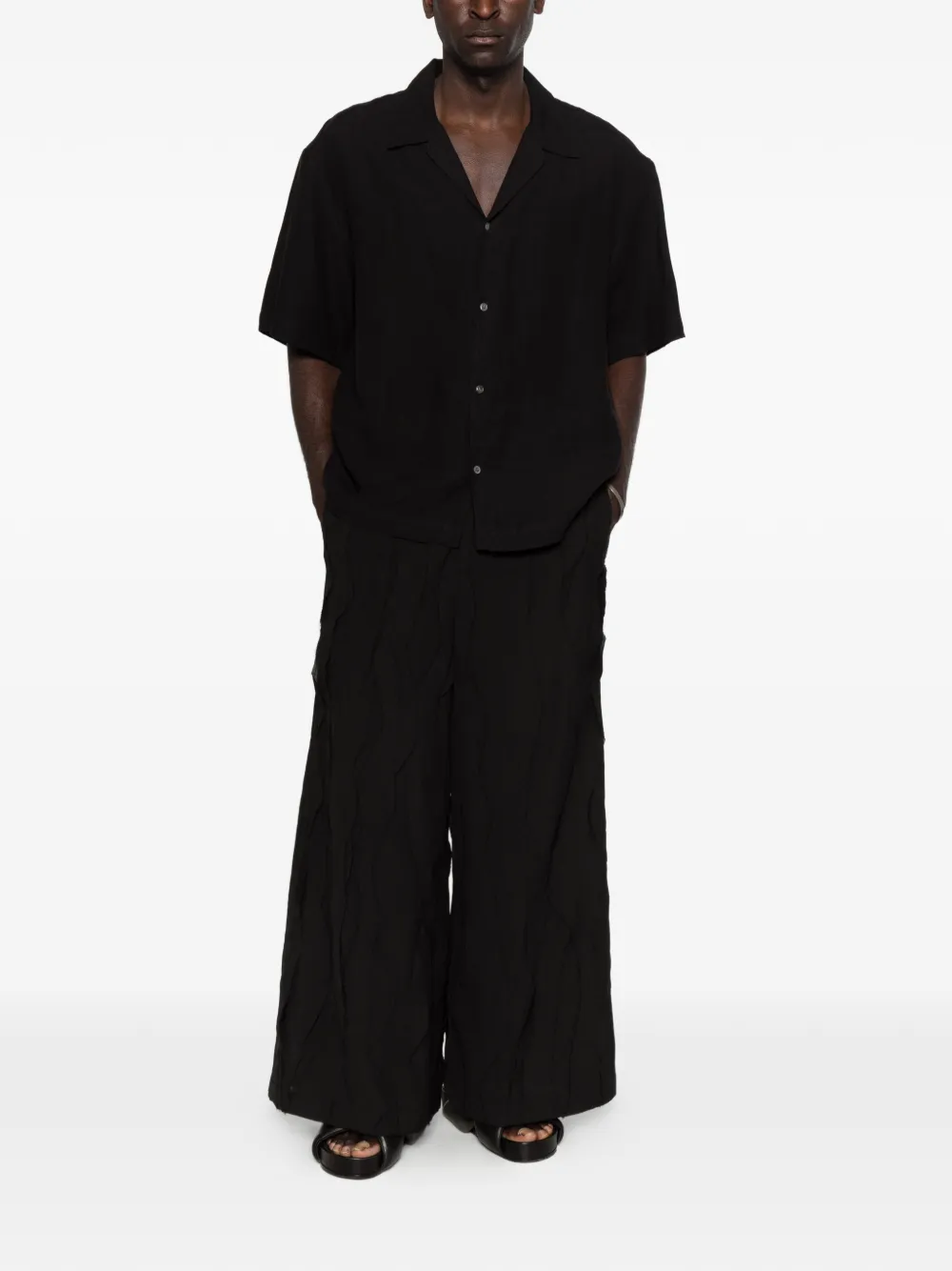 SONGZIO Fragment broek met franje Zwart