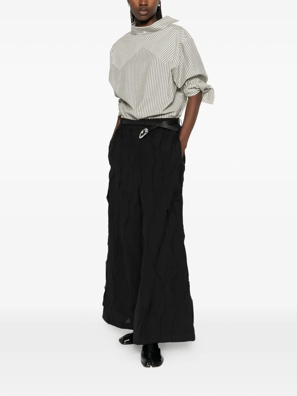 SONGZIO Fragment broek met franje Zwart