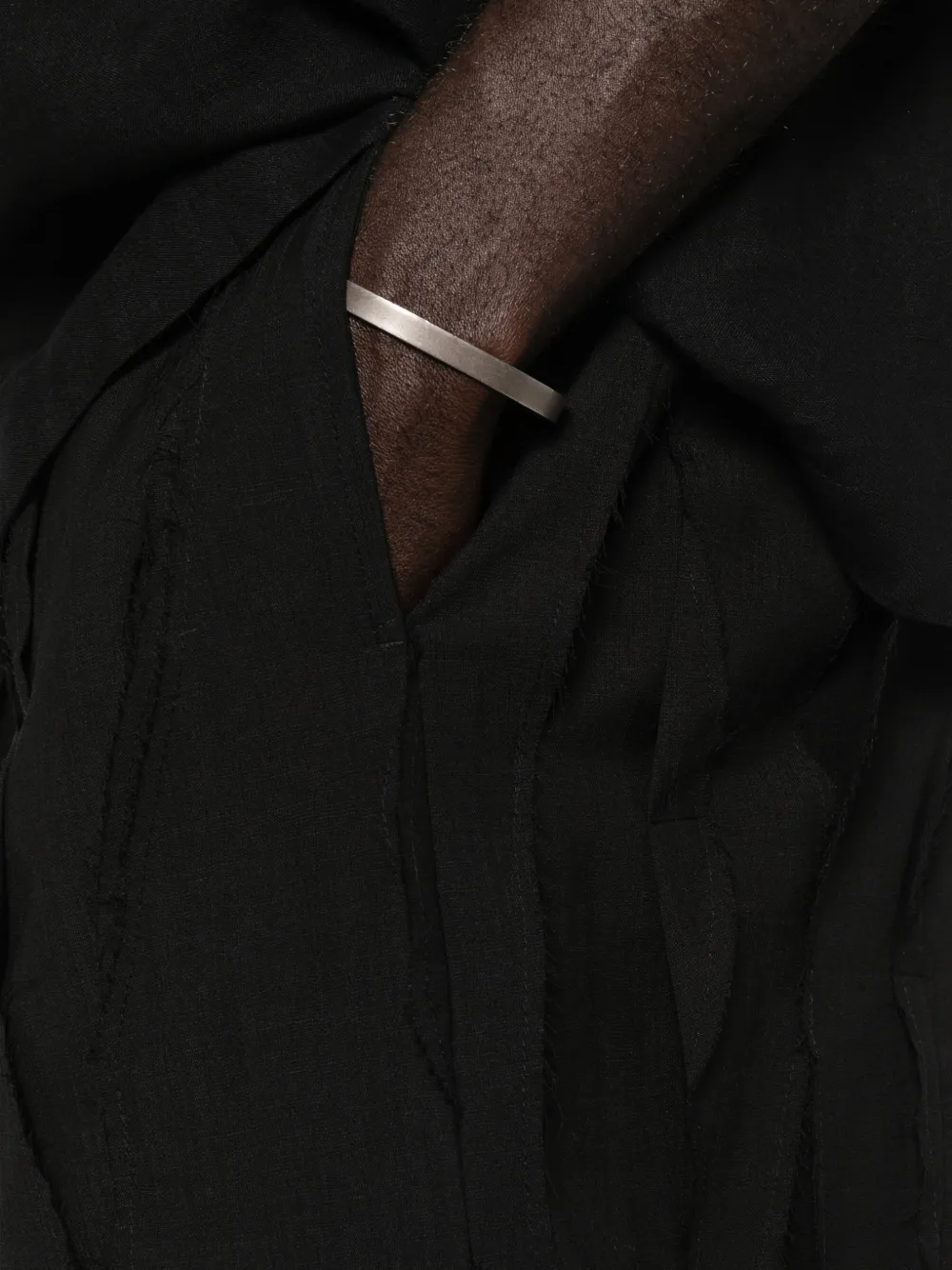 SONGZIO Fragment shorts met franje Zwart