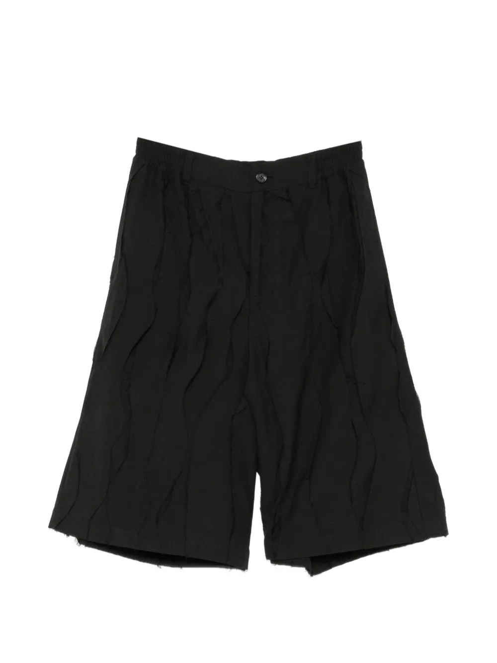 SONGZIO Fragment frayed-detail shorts - Nero