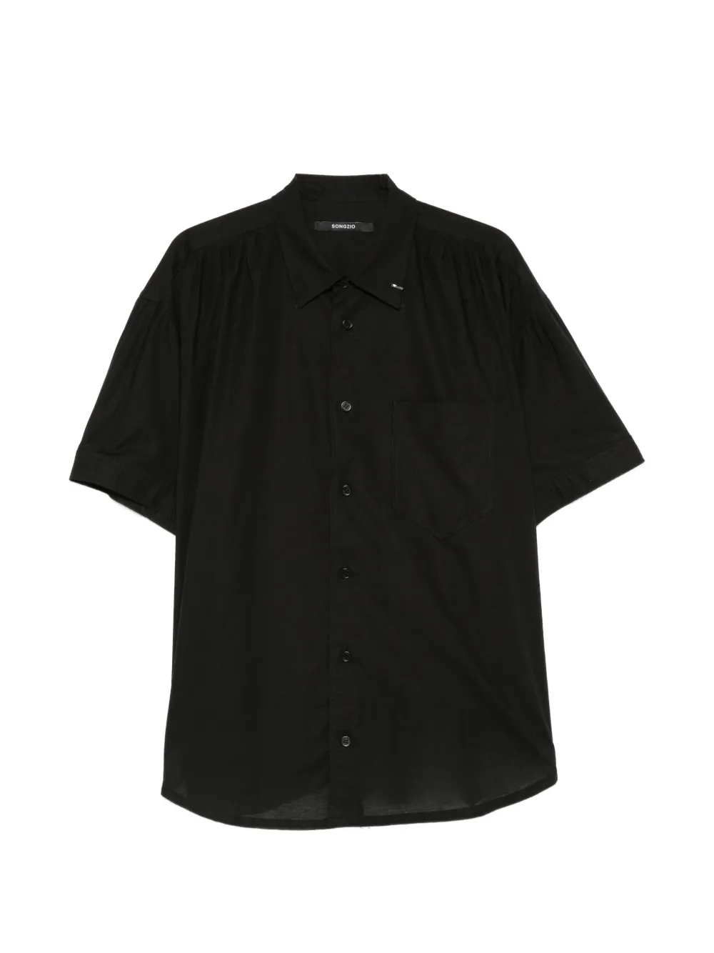 SONGZIO Half chest-pocket shirt - Nero