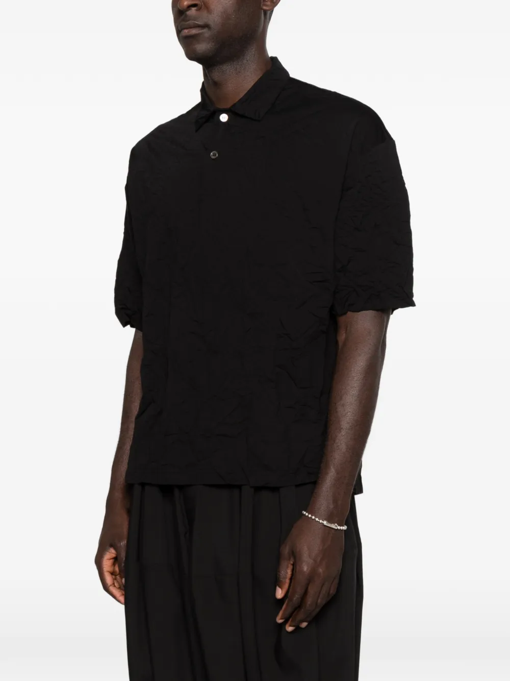 Comme des Garçons Homme Poloshirt met knopen Zwart