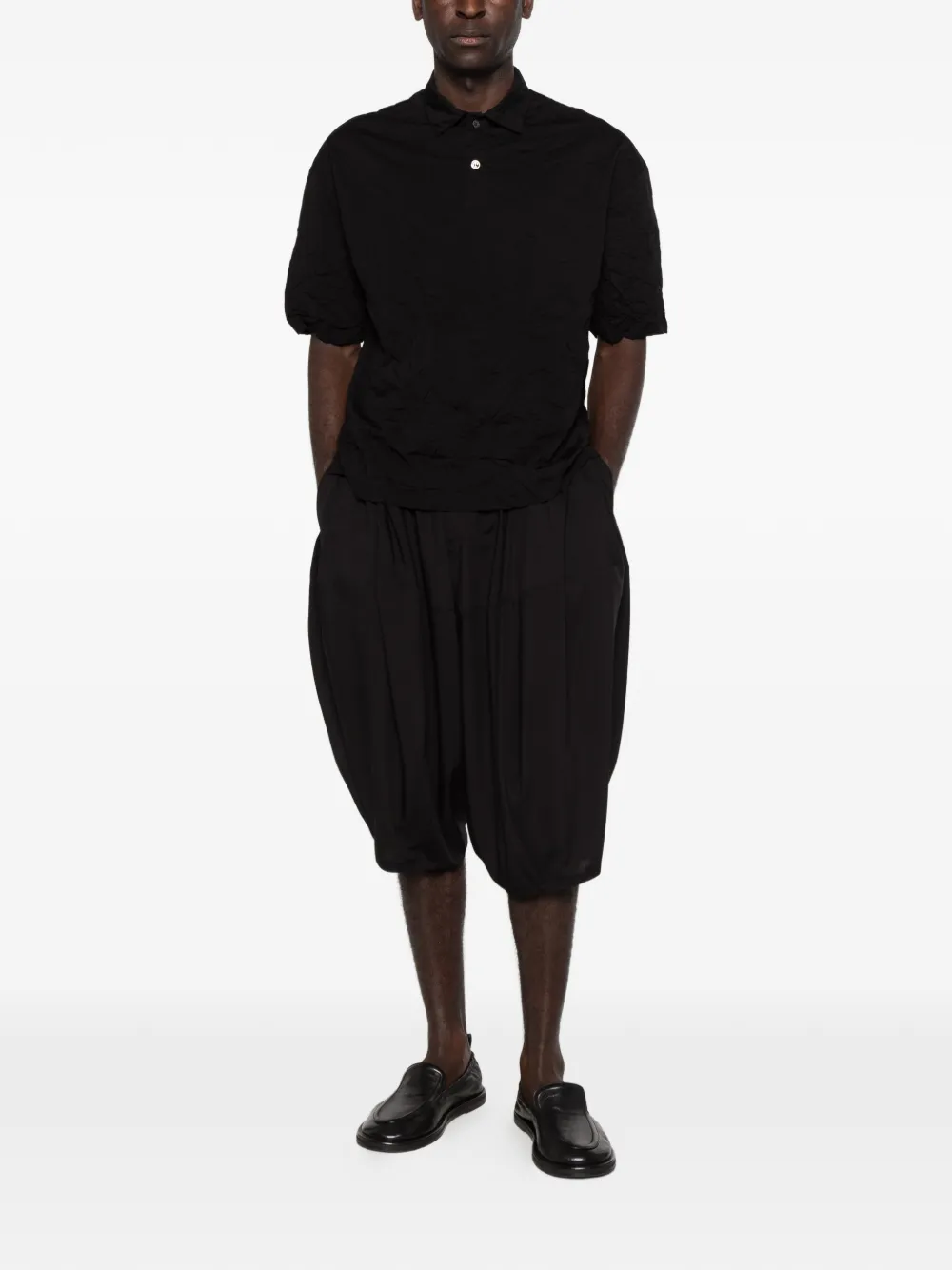Comme des Garçons Homme Poloshirt met knopen Zwart