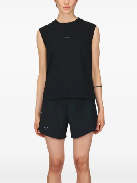 UNNA Tempo logo-patch shorts