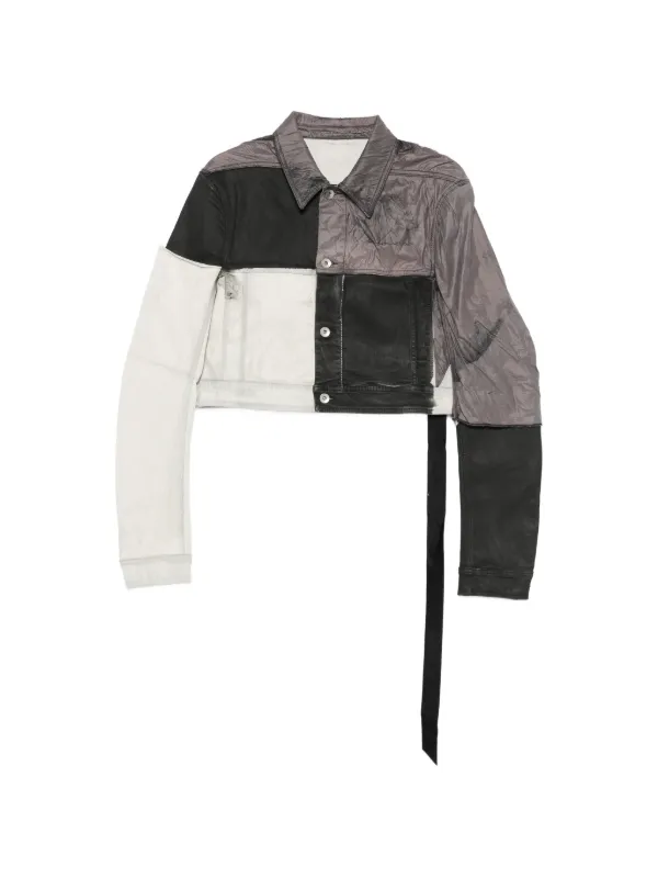 Rick Owens DRKSHDW Little Joe パッチワーク クロップドジャケット