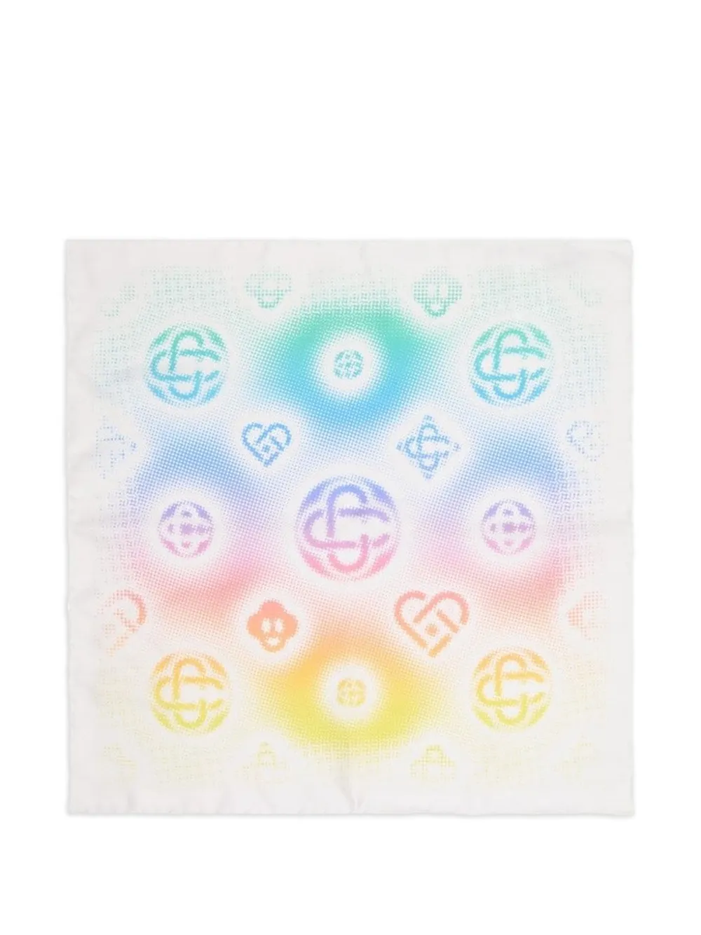 Casablanca logo-pattern scarf - Bianco