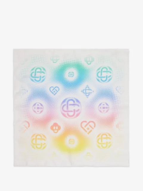 Casablanca logo-pattern scarf