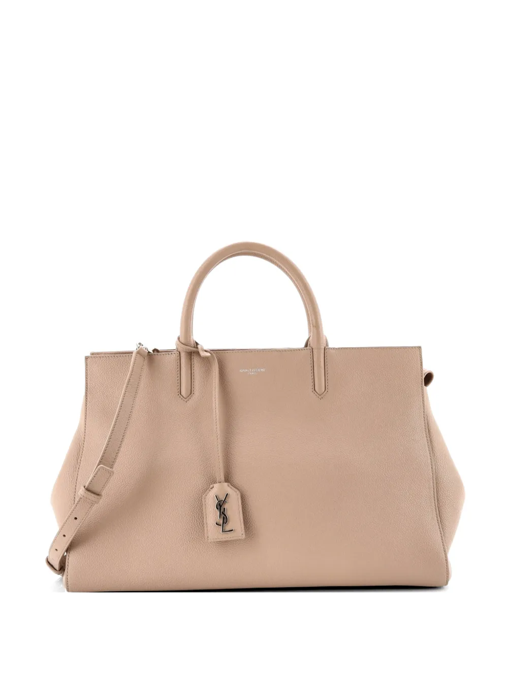 Saint Laurent Pre-Owned Rive Gauche Cabas Leather Medium tote bag - Nude