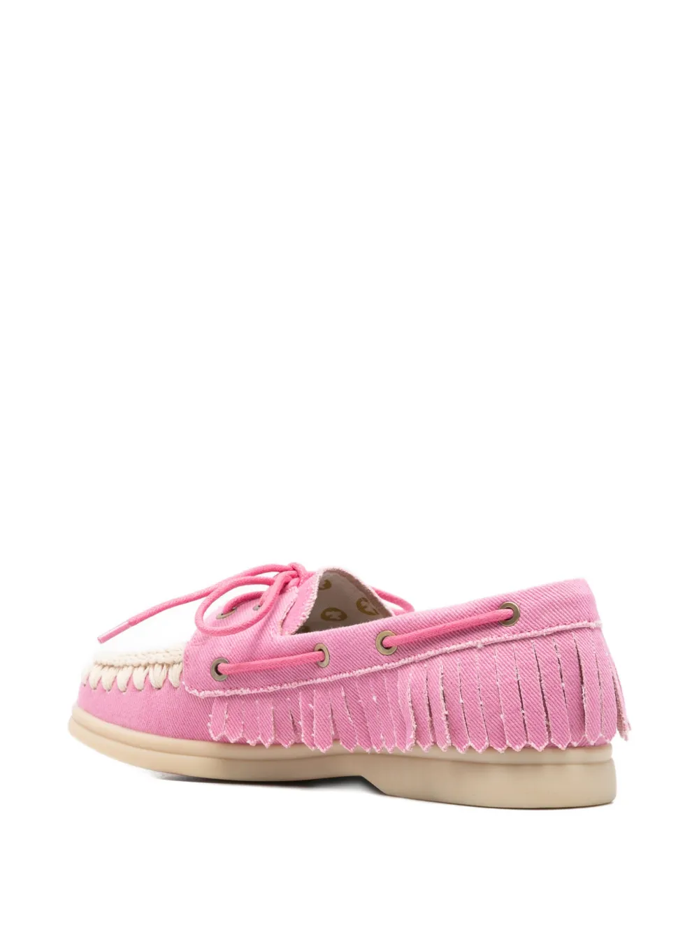 Mou Loafers met ronde neus en veters Roze