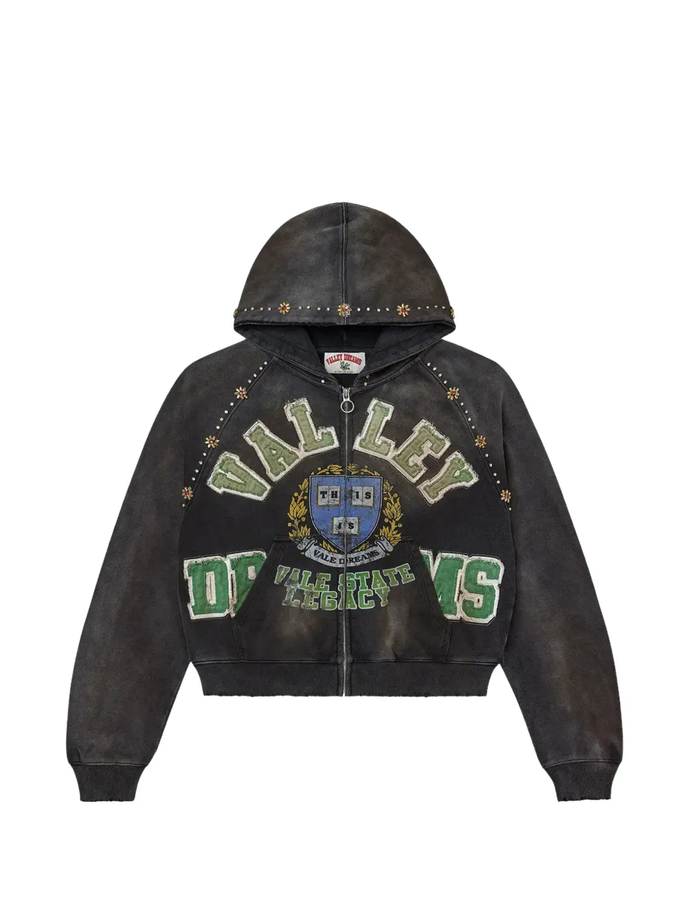 Vale Forever Gem zip-up hoodie - Grau