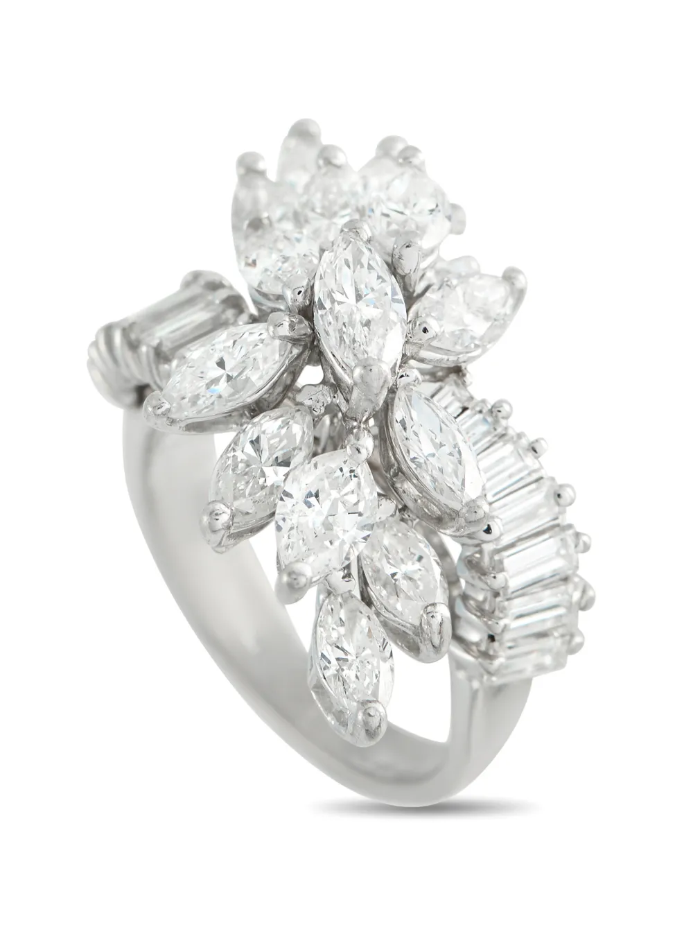 LB Exclusive flower-embellishment ring - Argento