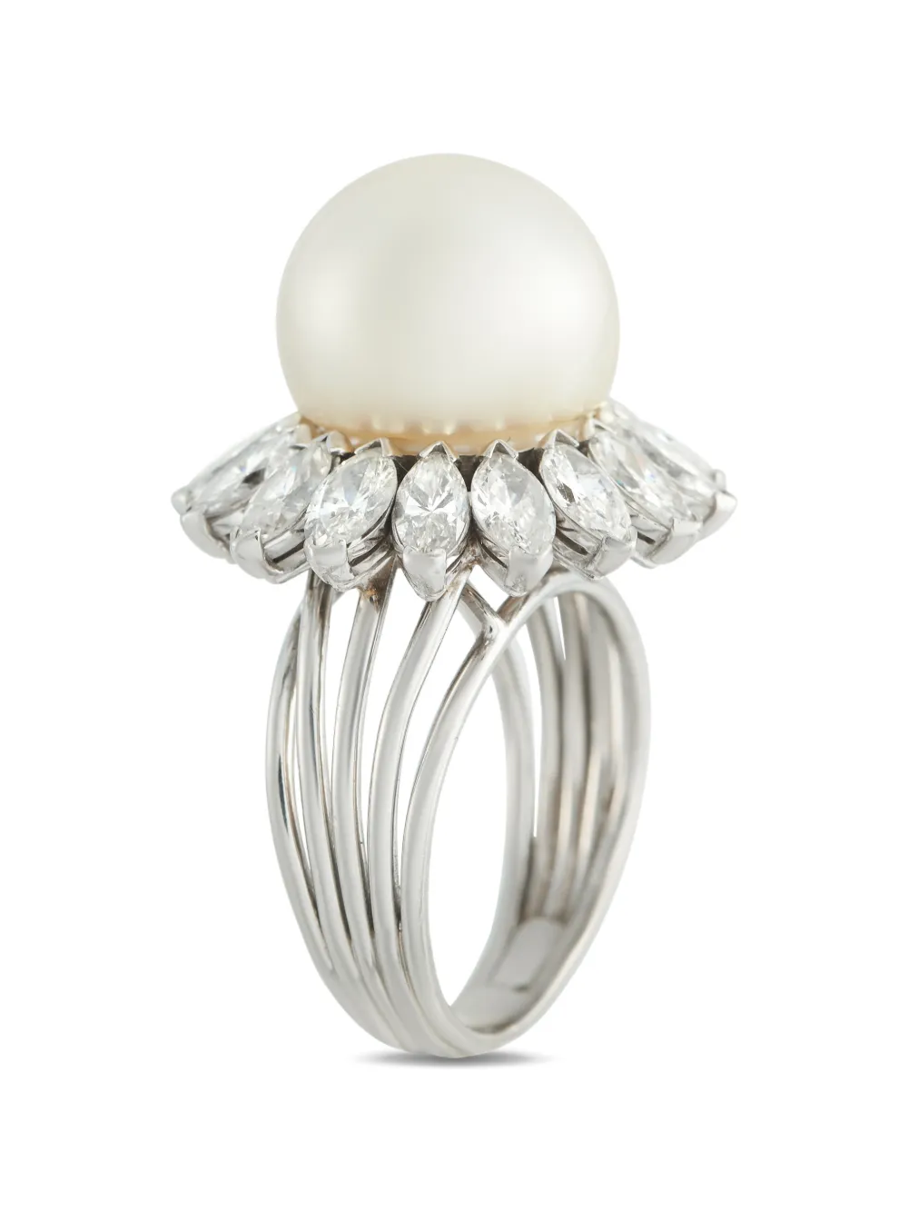 LB Exclusive pearl-embellishment ring - Argento