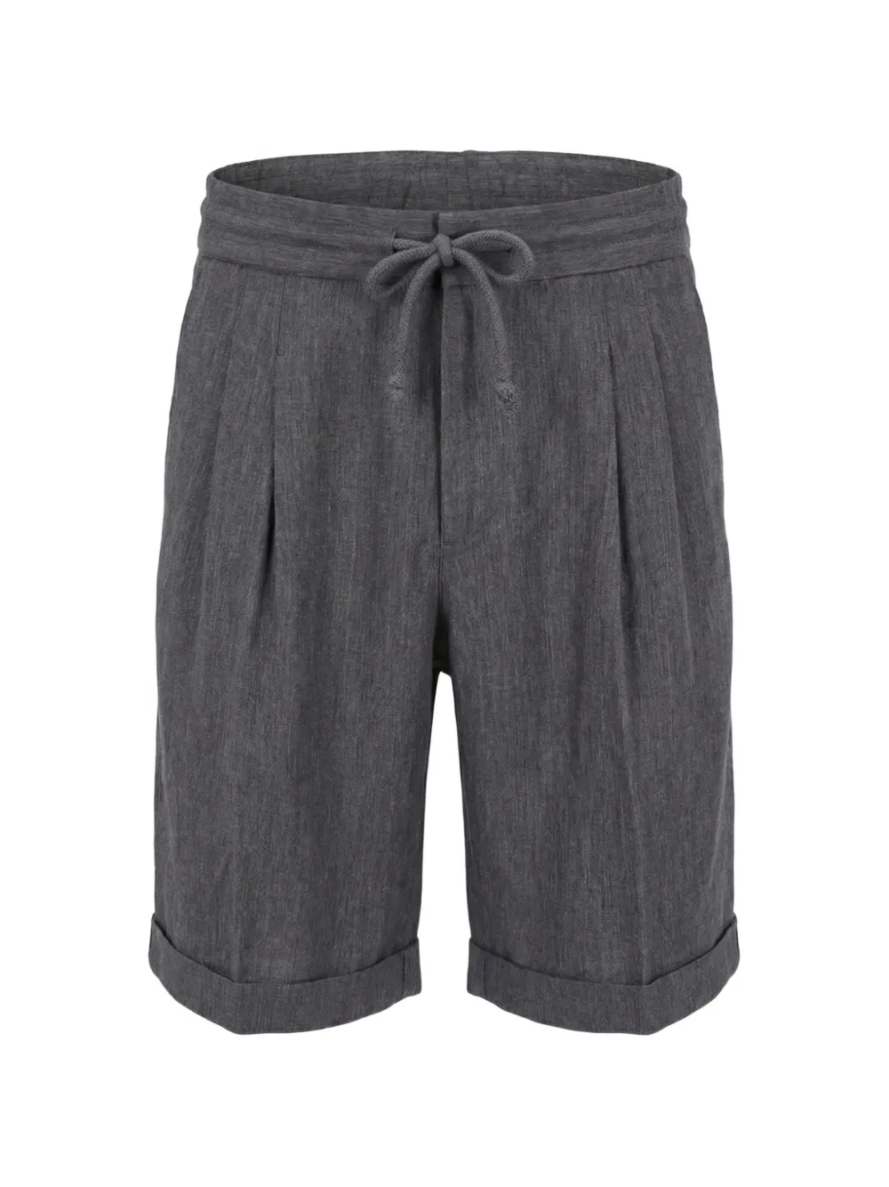 Brunello Cucinelli drawstring linen shorts - Grigio