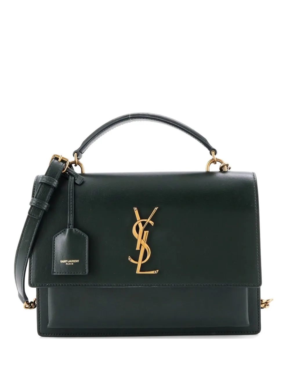 Saint Laurent Pre-Owned Sunset Top Handle Leather Medium shoulder bag - Grün