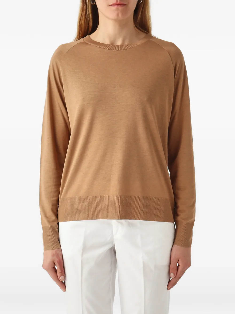 Herno raglan-sleeve button-slit t-shirt - Toni neutri
