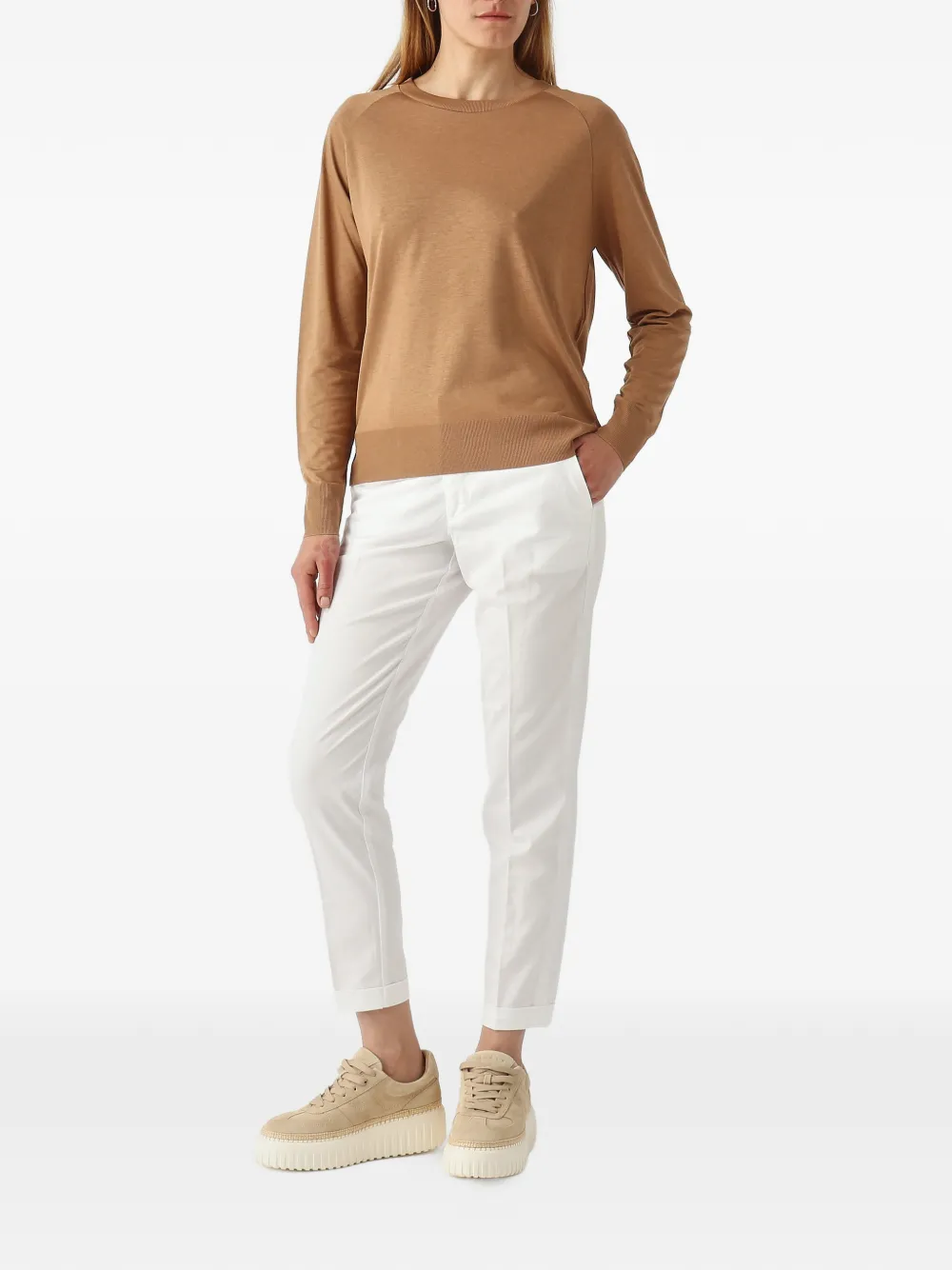 Herno T-shirt met raglan mouwen Beige