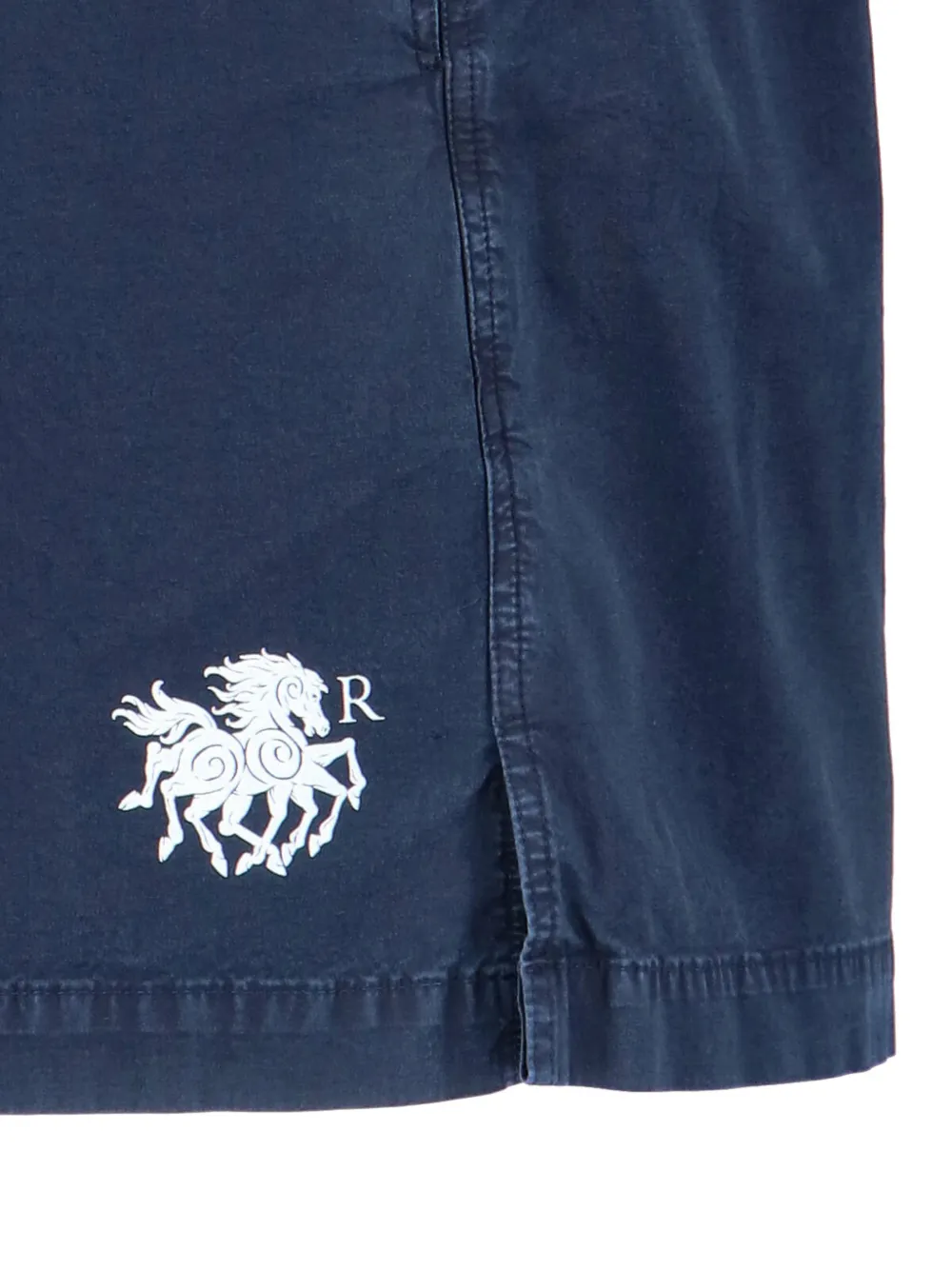 RANRA Keel shorts met logo-detail Blauw