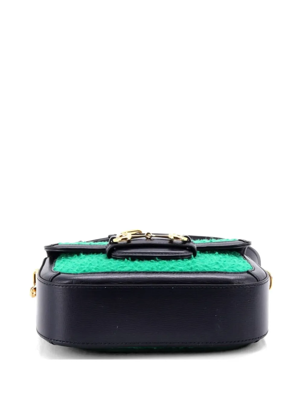Gucci Pre-owned Horsebit 1955 Shoulder Bag Wool Mini Crossbody Bag in Green, view 4