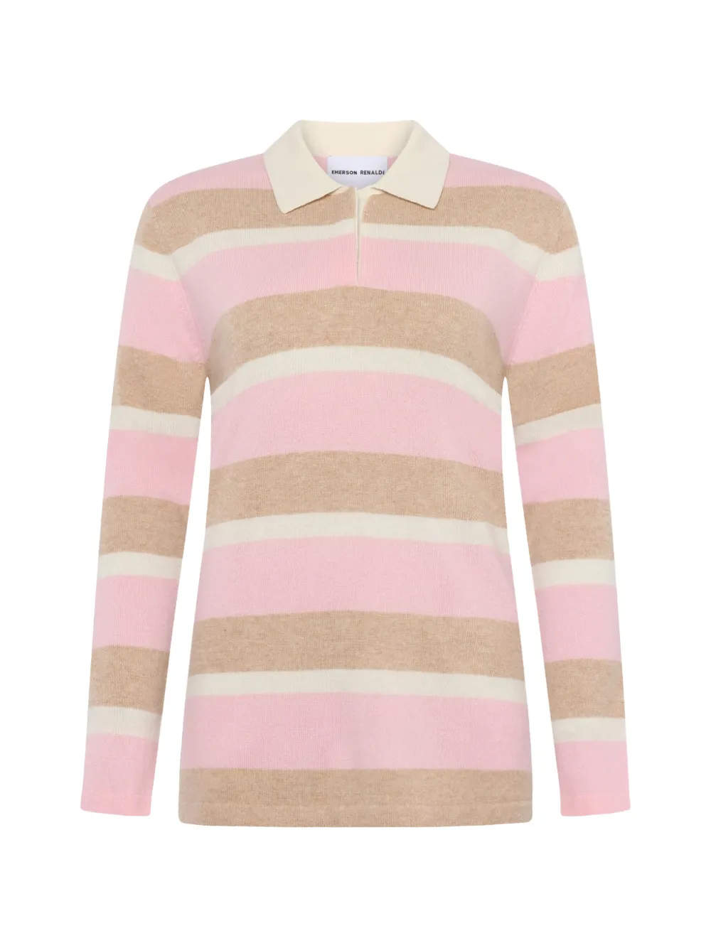Emerson Renaldi striped polo-collar sweater - Toni neutri