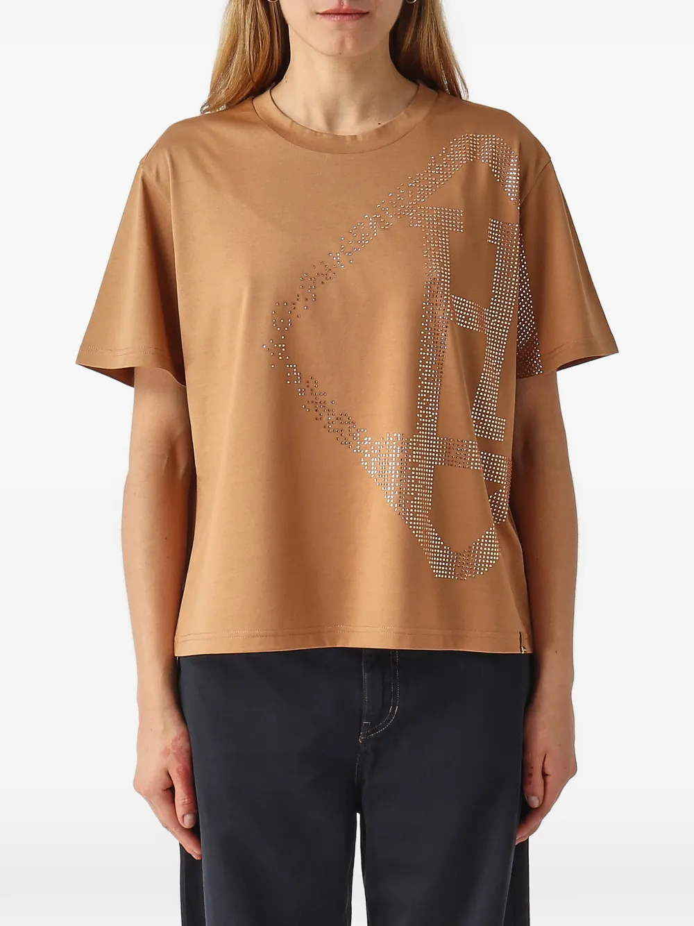Herno rhinestone-embellished t-shirt - Toni neutri