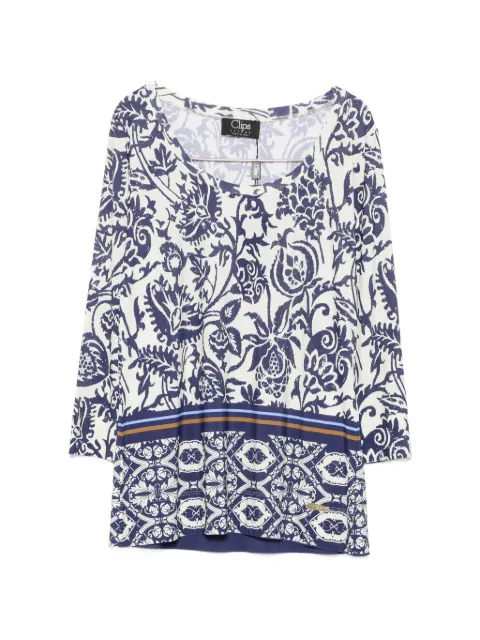 Clips floral-print top
