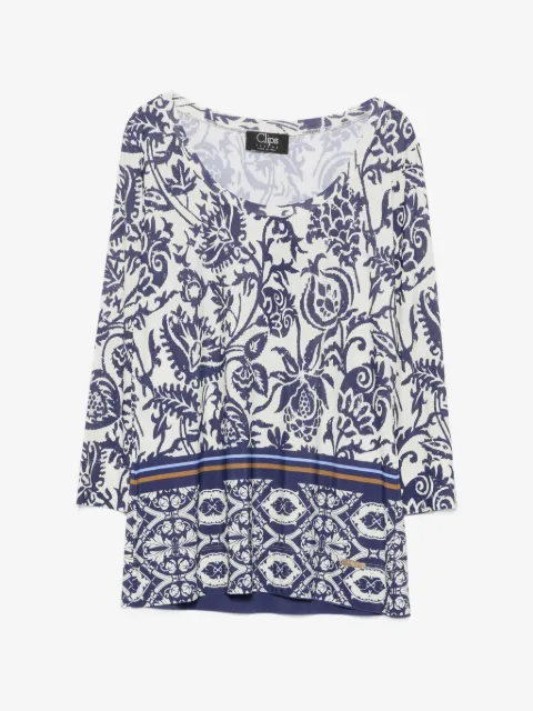 Clips floral-print top