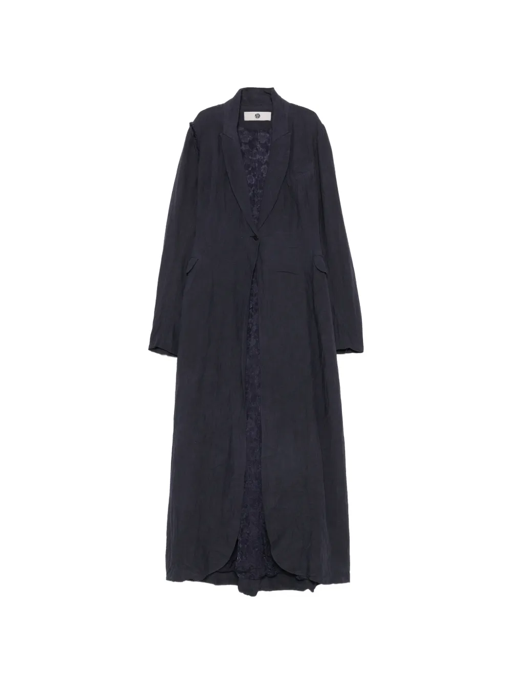 Marc Le Bihan crinkled coat - Blu