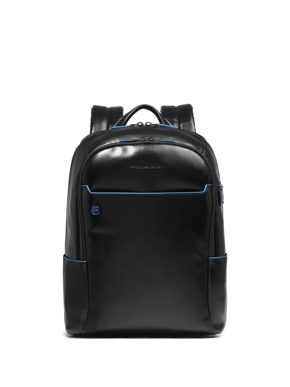 PIQUADRO leather laptop backpack - Nero