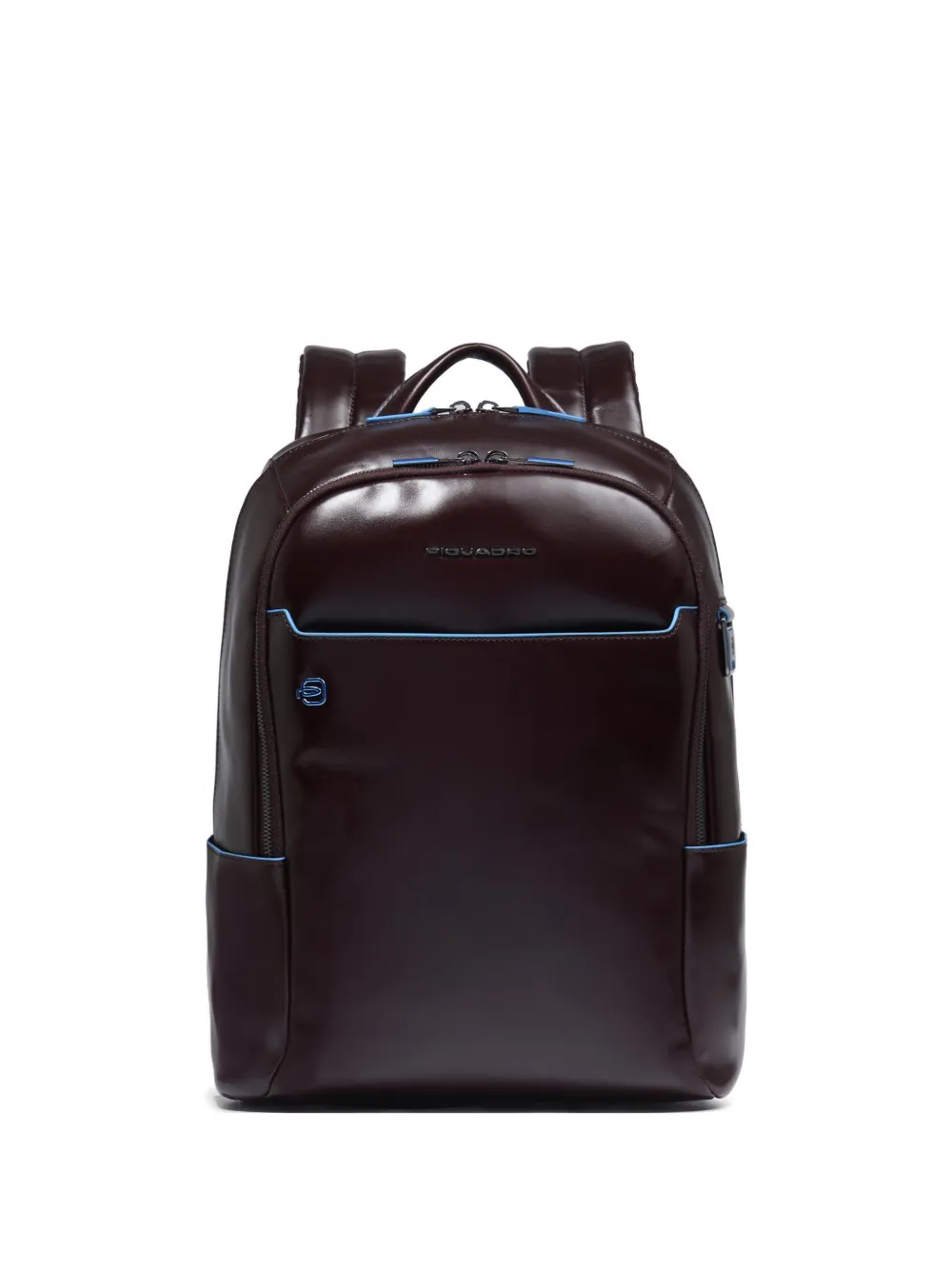 PIQUADRO leather laptop backpack - Marrone