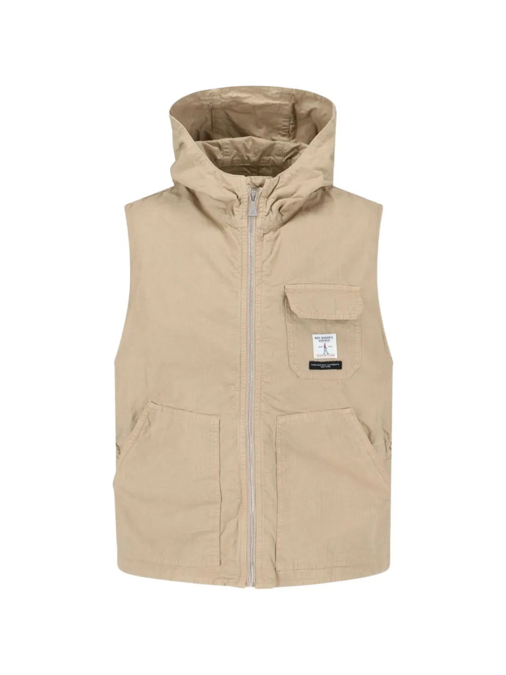 Roy Rogers x Engineered Garments zip-up hooded gilet - Toni neutri