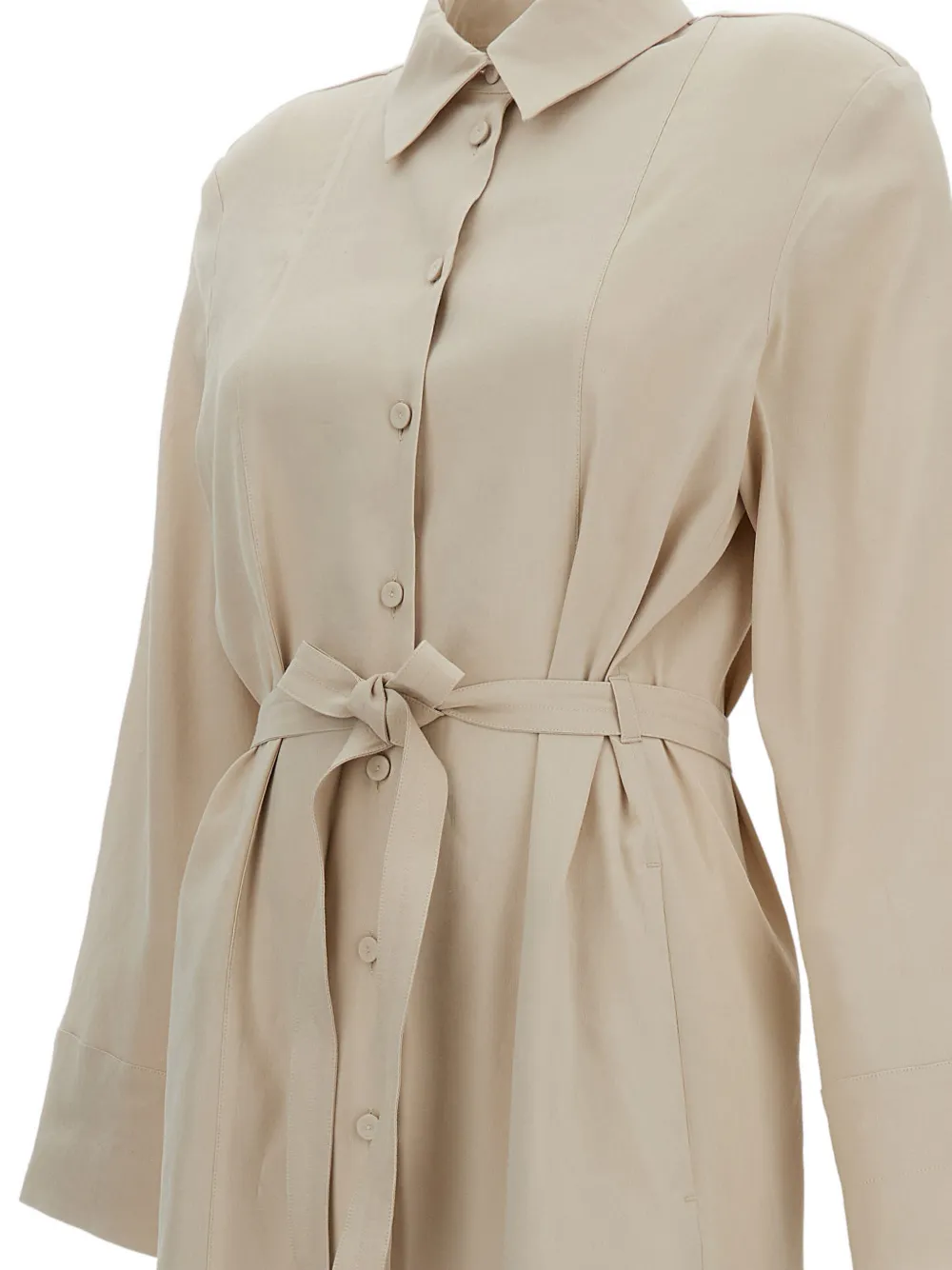 Max Mara Button-down jurk met ceintuur Beige