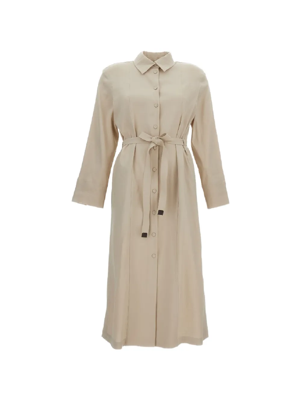 Max Mara belted button-down dress - Neutrals