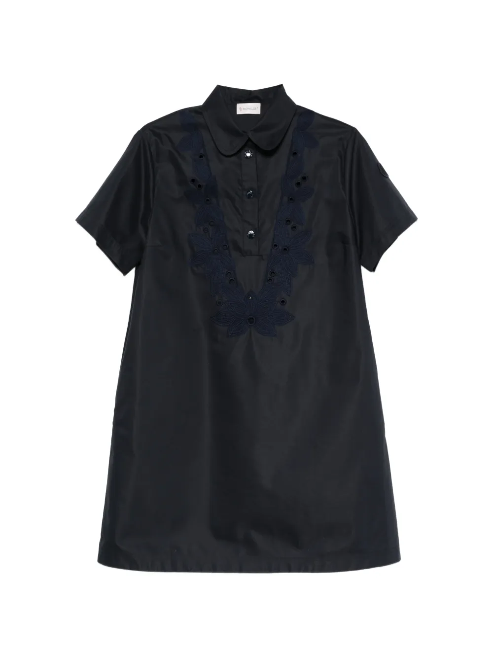 MONCLER Besticktes Minikleid in A-Linie - Blau