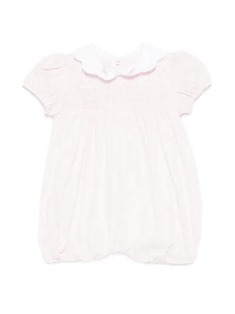 Siola smocked floral-appliqué romper