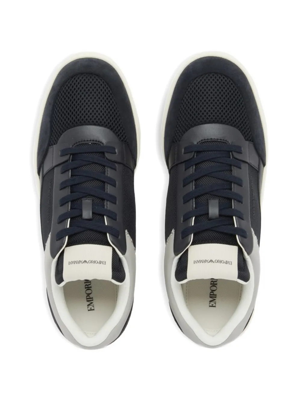 Emporio Armani Cordura lace-up sneakers Blauw