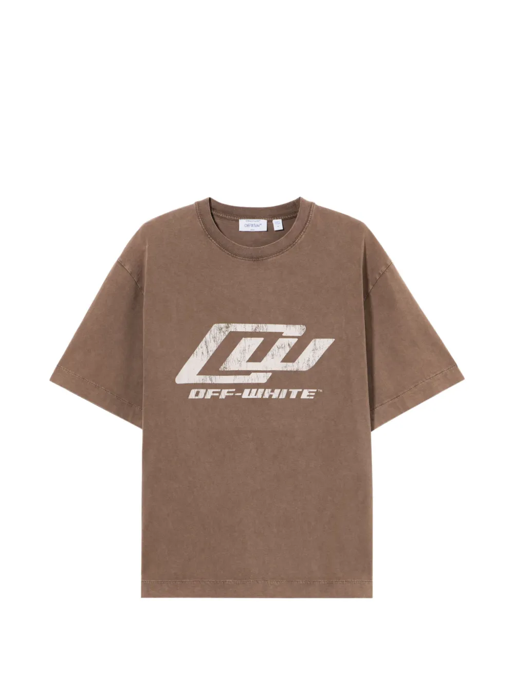 Off-White OWR 스케이트 페이드 그래픽 티셔츠 | 브라운