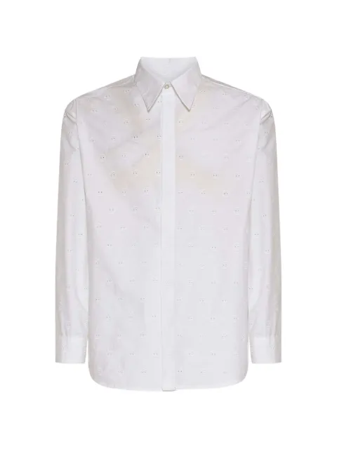 John Richmond all over-pattern button-down shirt