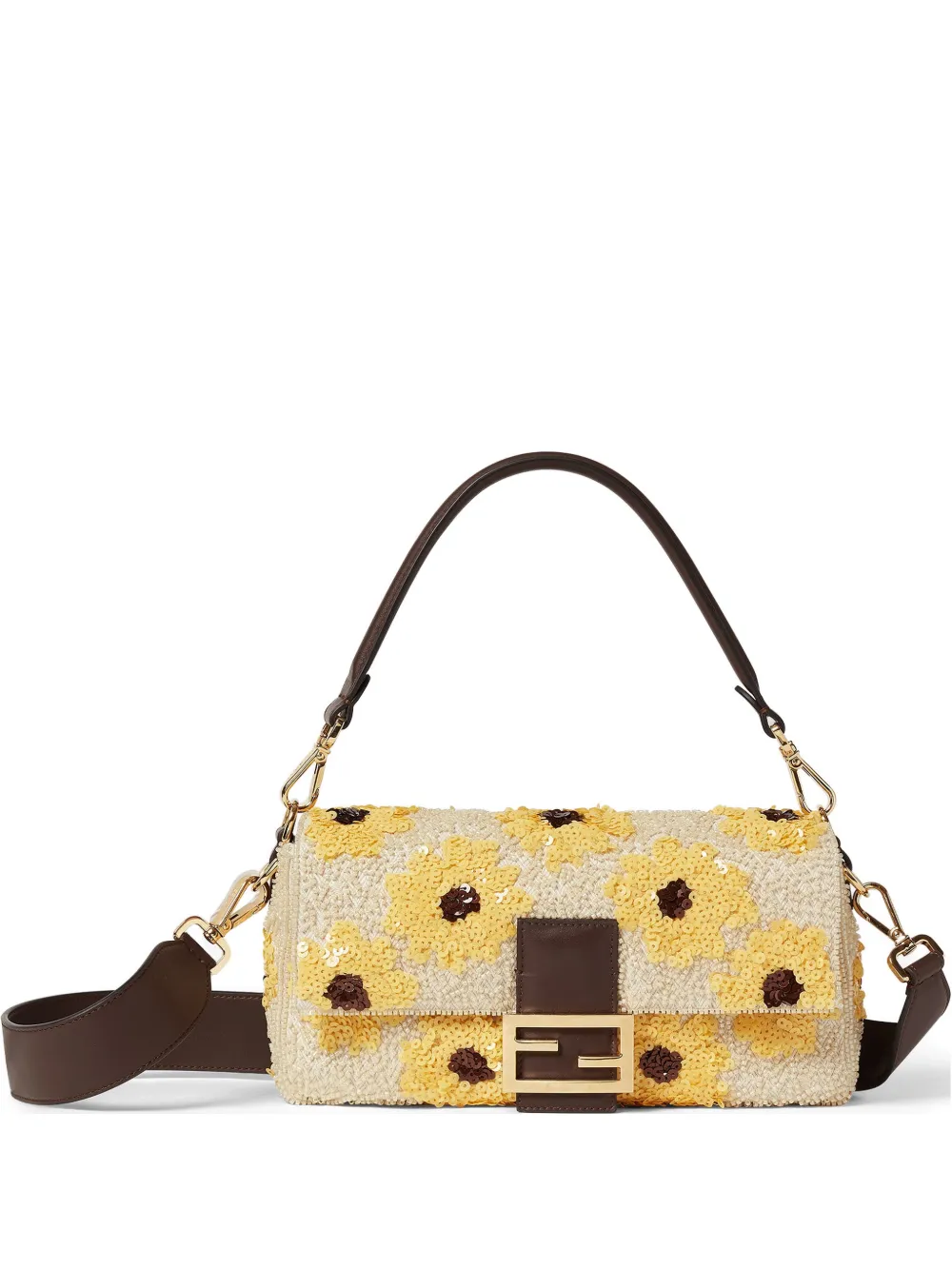 FENDI floral shoulder bag - Toni neutri