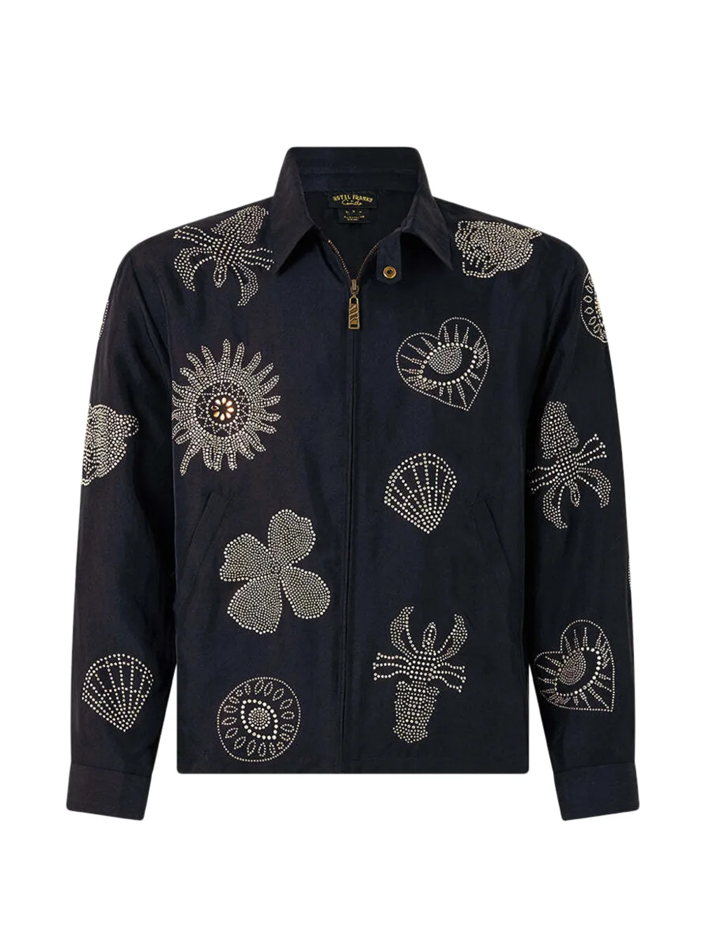 Camilla 장식 크롭 집업 재킷 | 블루