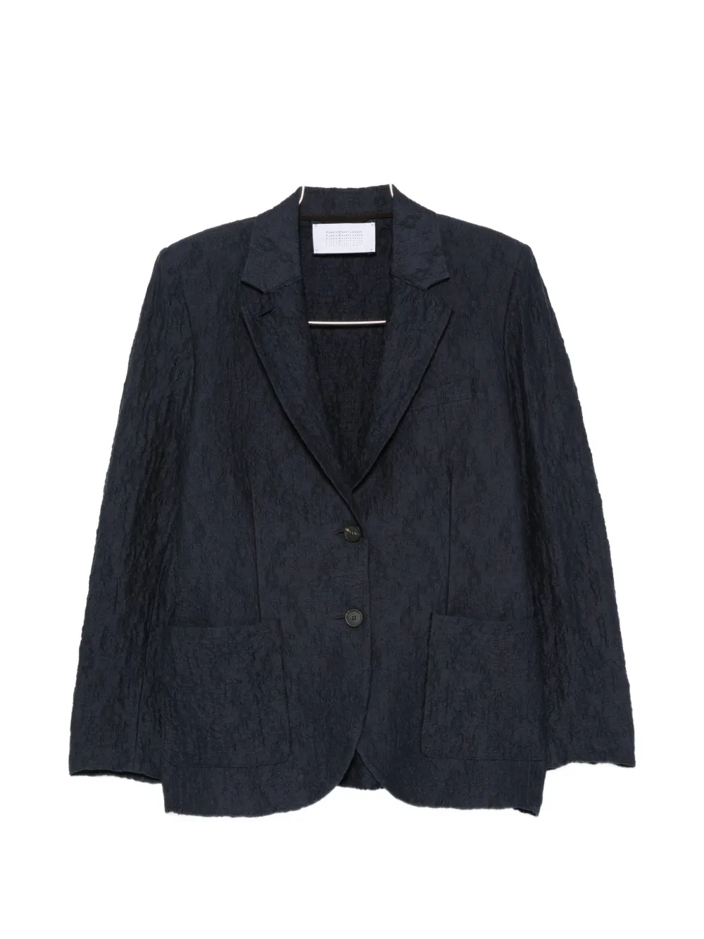 Harris Wharf London Travel single-breasted textured cotton blazer - Blu