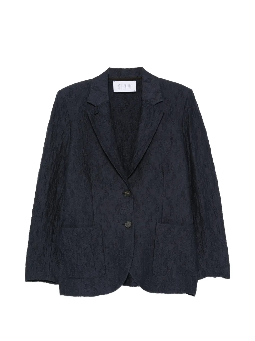 Harris Wharf London Travel single-breasted textured cotton blazer - Blu