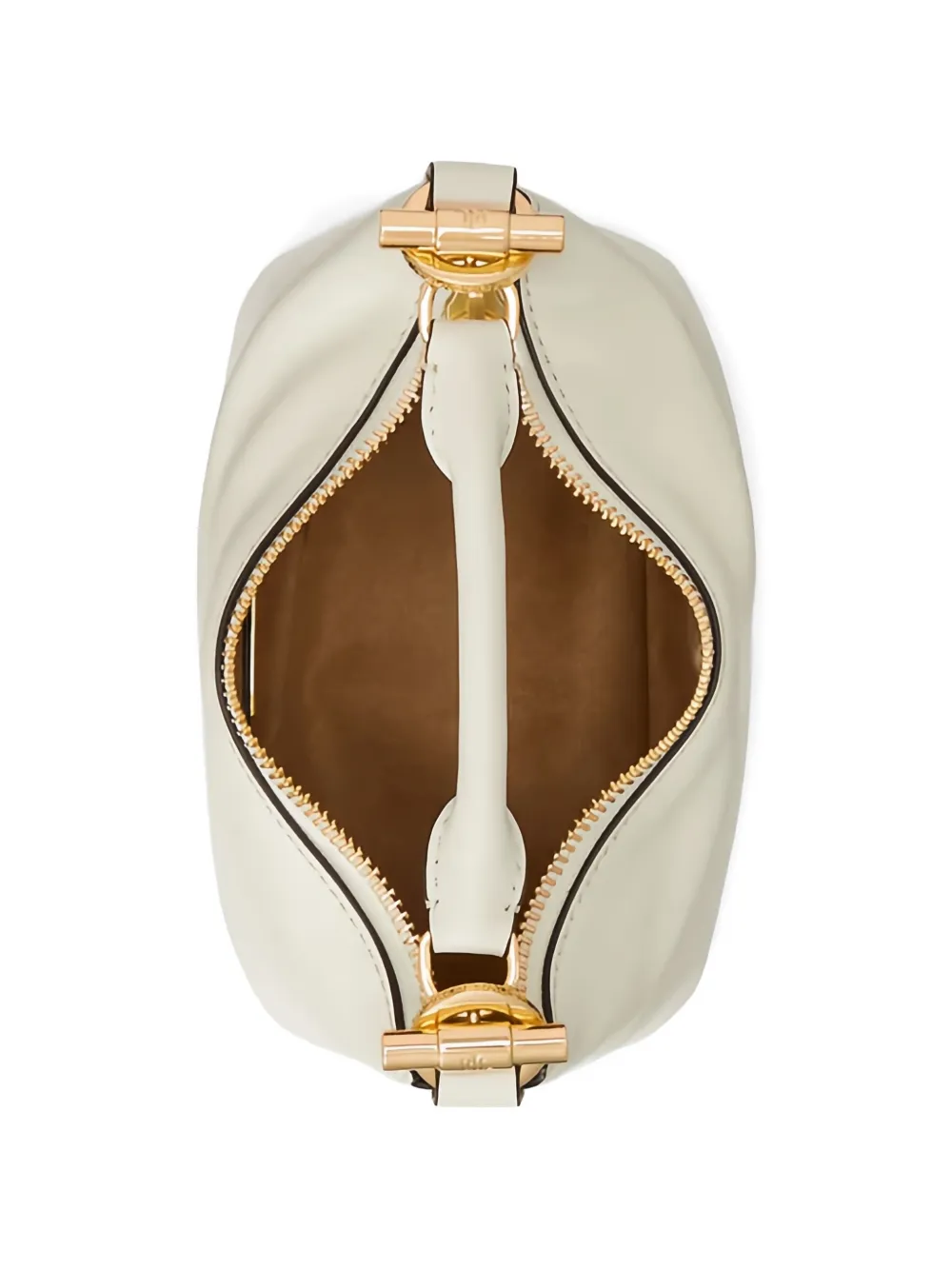 Lauren Ralph Lauren Blaike leren mini-shopper Beige