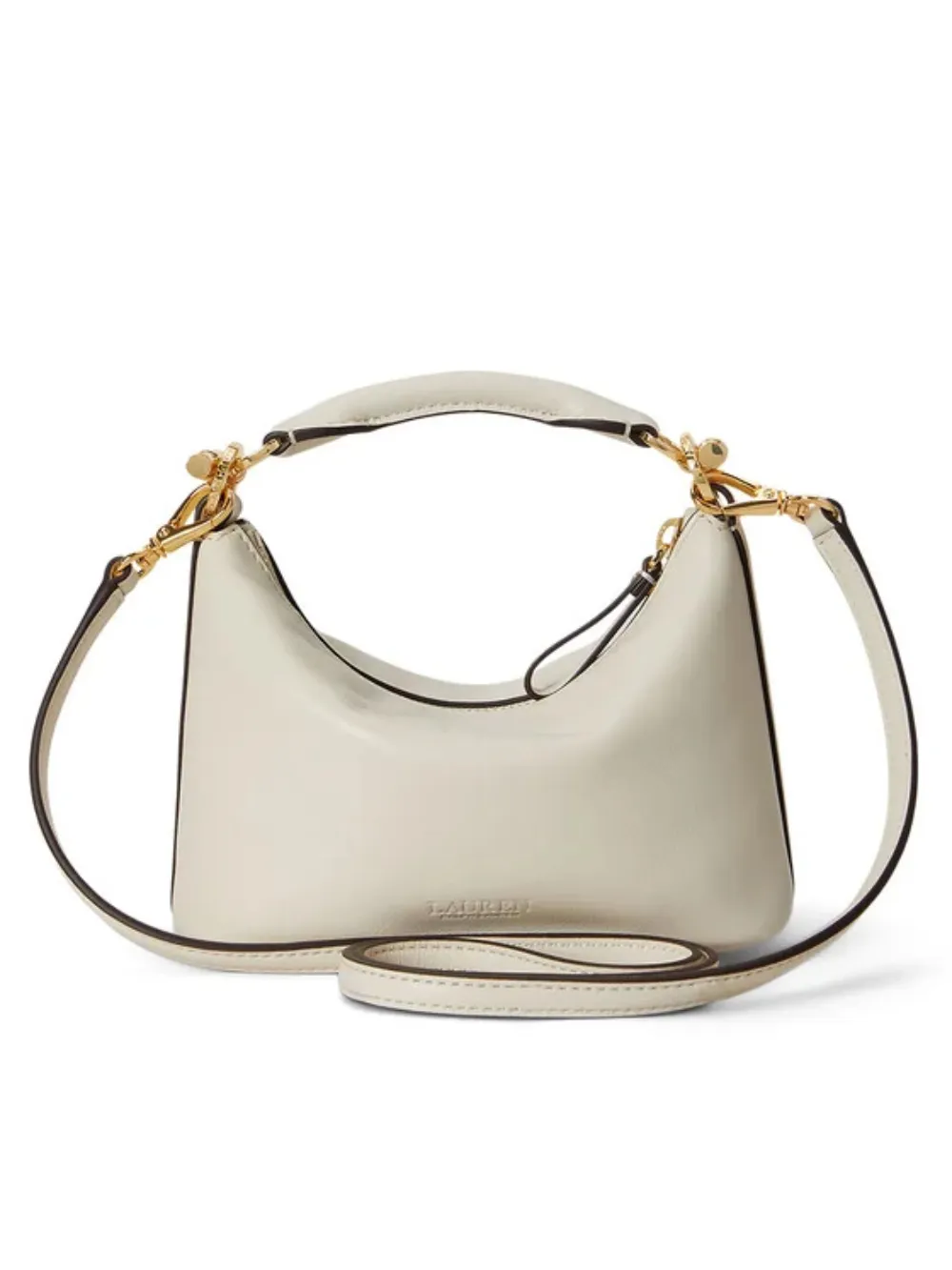 Lauren Ralph Lauren Blaike leren mini-shopper Beige