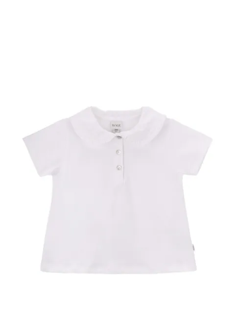 Knot Clementine ruffled cotton polo shirt