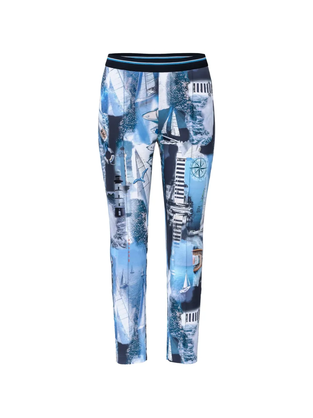 MARCCAIN Sofia nautical-print leggings - Blu