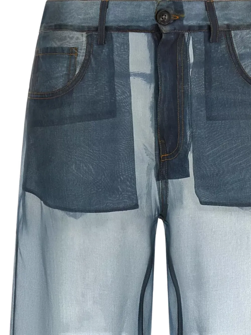 Haikure Bonnie zijden jeans Blauw